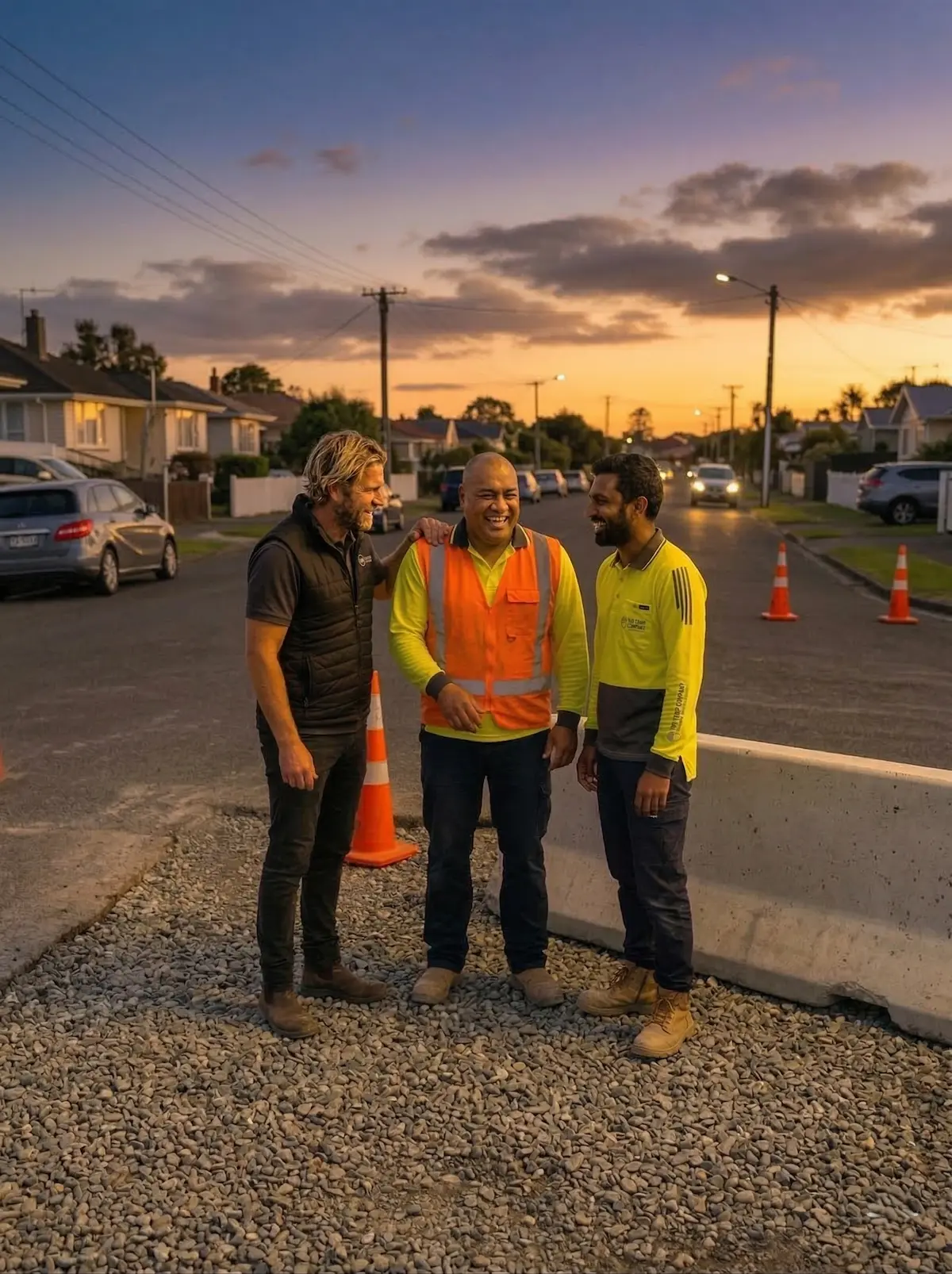 Temp Company traffic management workers on site